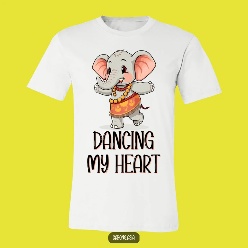 Funny Dancing Elephant T-Shirt, Joyful Sarong Dancer, Hilarious Outfit
